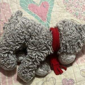 “fund” Plush Dog with Red Scarf